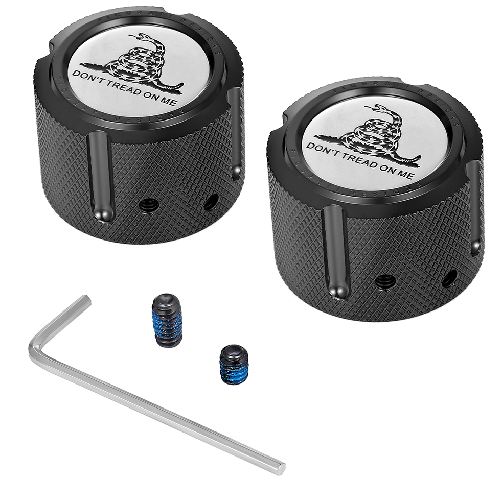 Figurati Designs Front Axle Nut Covers for Harley 2002-2025
