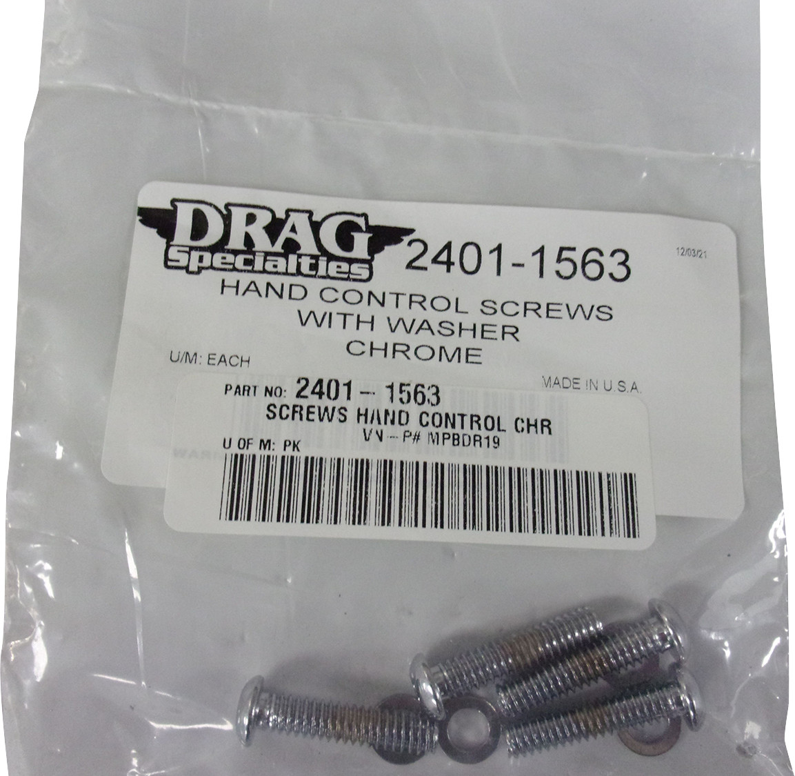 Drag specialties Hand Control Screw Kit