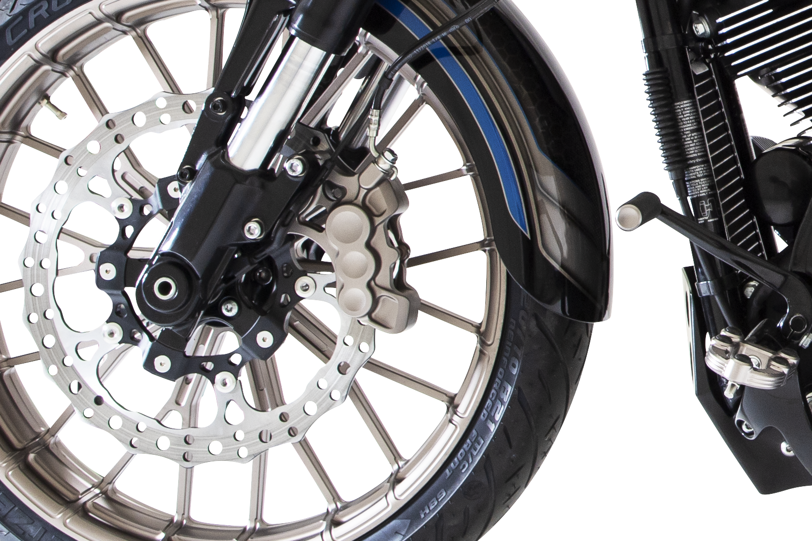 Arlen ness 6-Piston Caliper - 14" - Titanium Harley Davidson