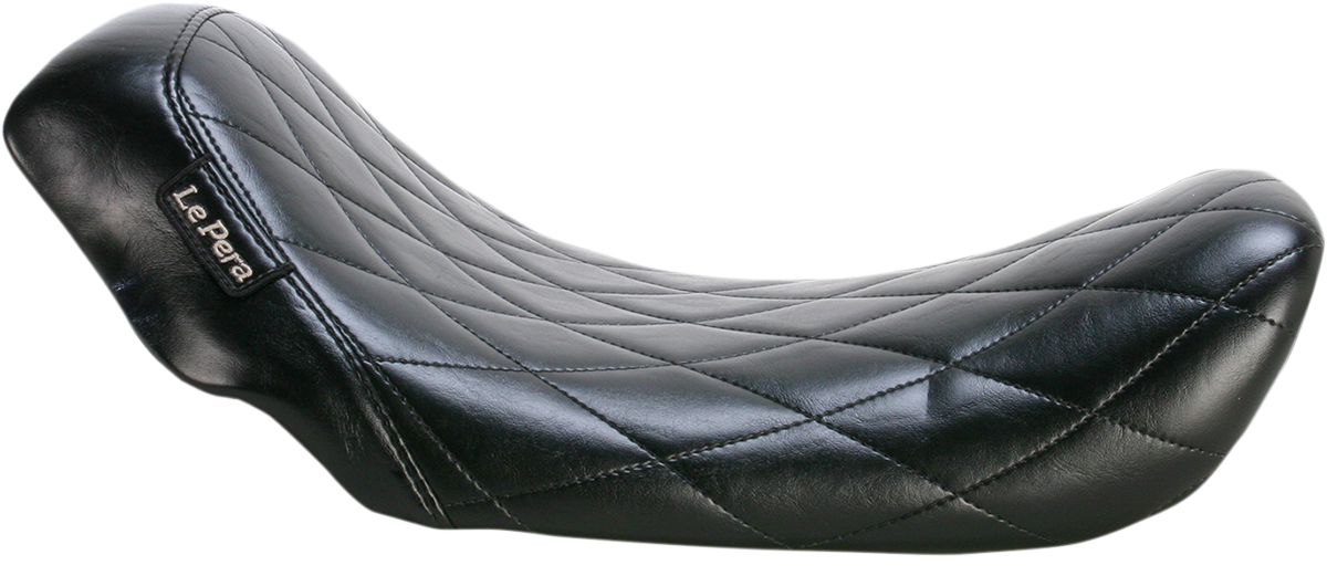 Le pera Bare Bones Solo Seat - Diamond Stitch - Black - Dyna '06-'17 Harley Davidson