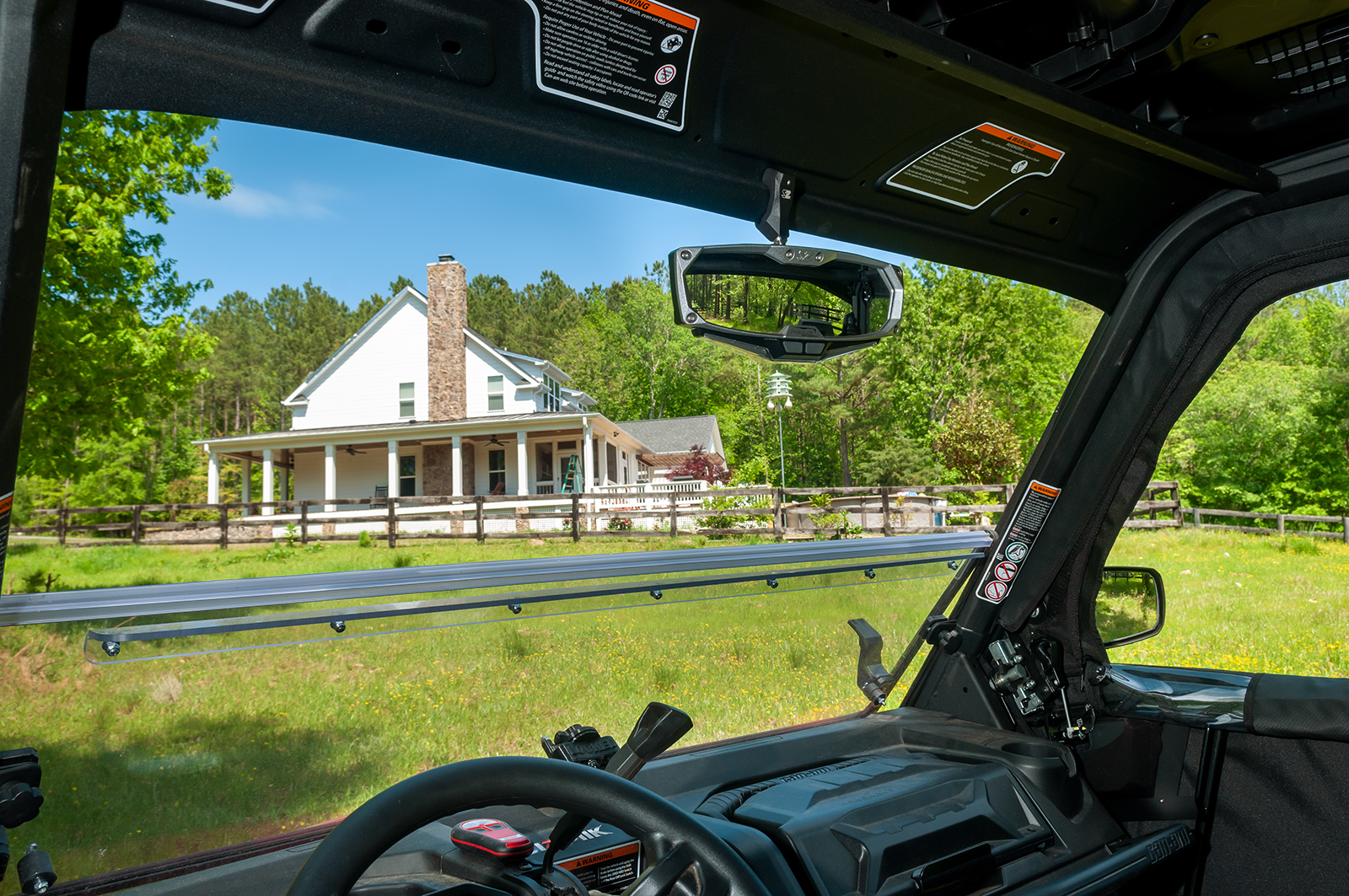 SEIZMIK Halo R Rear View Mirror with Cast Aluminum Bezel - Can Am Defender
