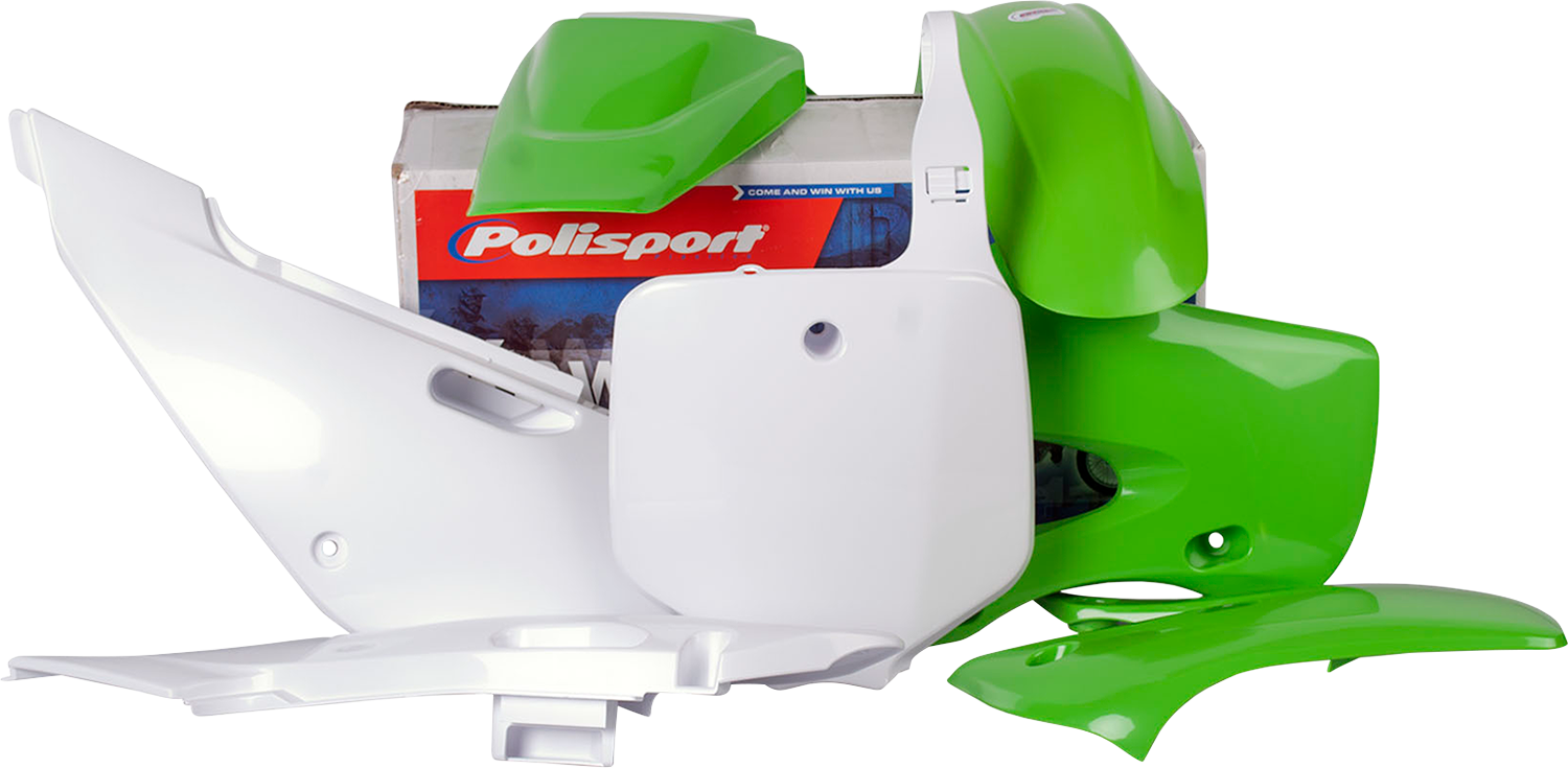 Polisport Body Kit - Complete - OEM Green/White - KLX 110 2002-2009 Kawasaki KLX110