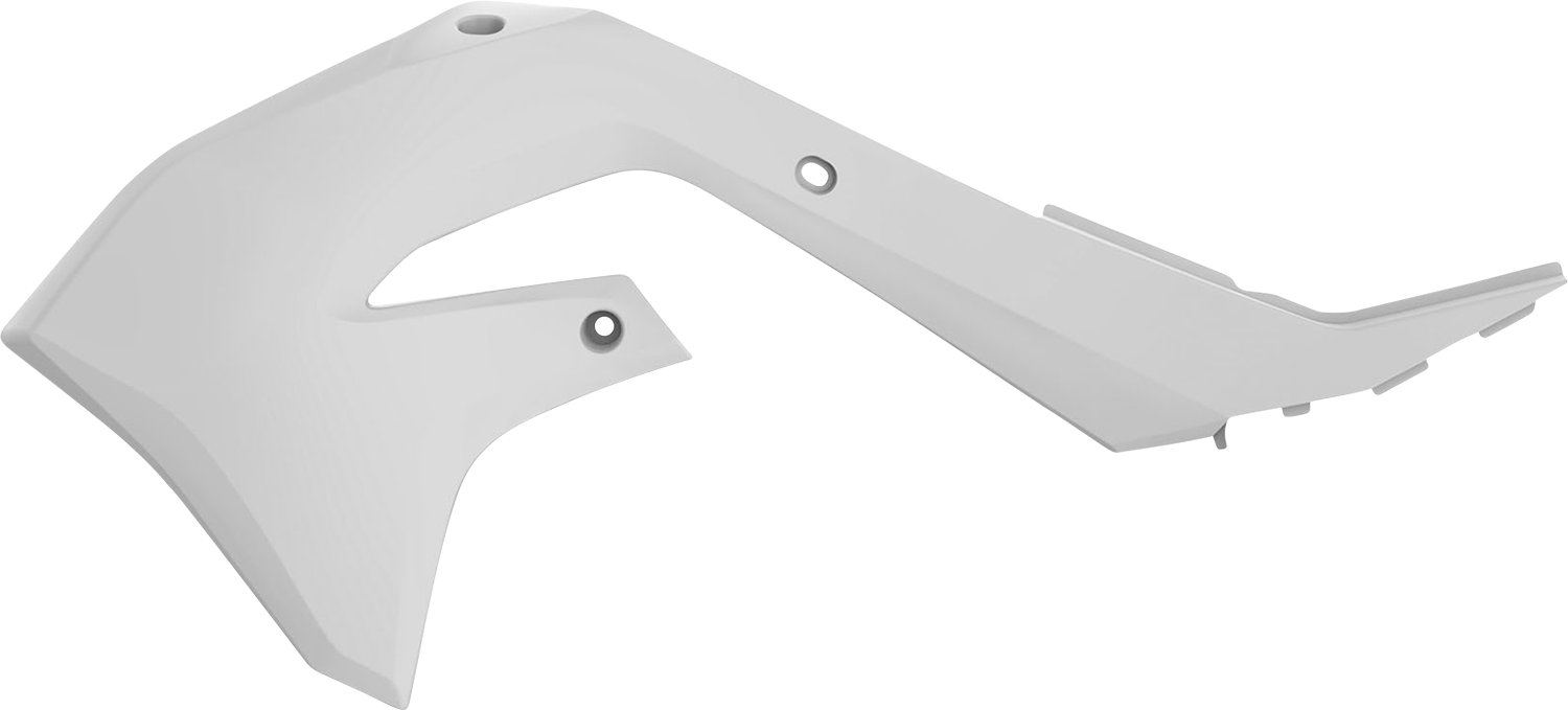 Polisport Radiator Cover - White - KX 450F 2019-2021 Kawasaki KX450F / 2022-2022 Kawasaki KX 450 F