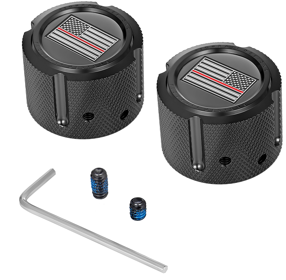 Figurati Designs Front Axle Nut Covers for Harley 2002-2025