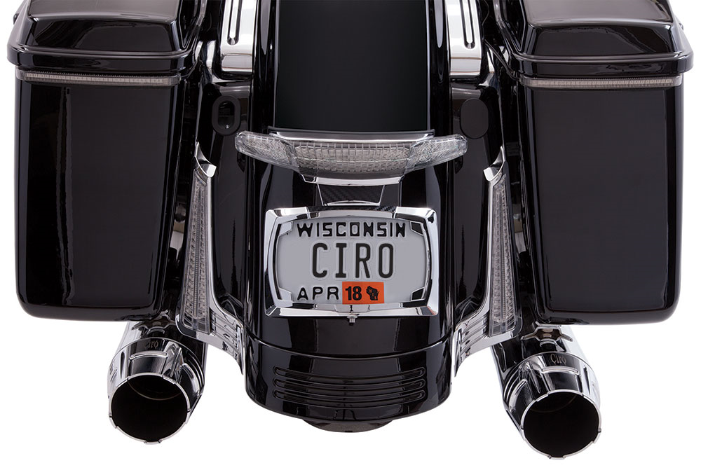 Ciro Tailight With License Plate Holder For Harley Touring 2010-2013