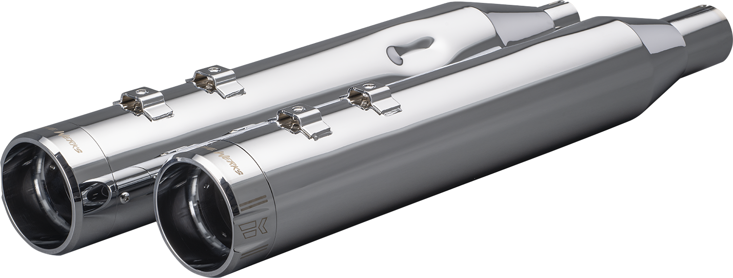 Khrome werks 4-1/2" HP-Plus® Slip-On Mufflers - Chrome Klassic Tip Harley Davidson