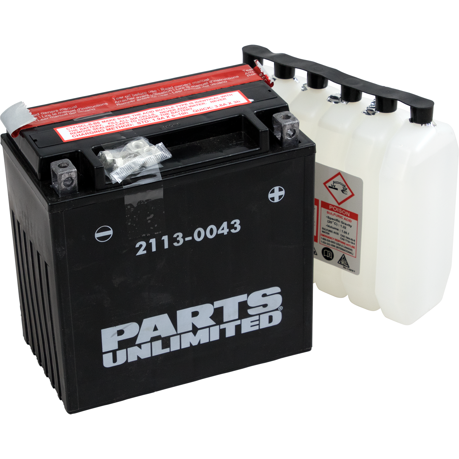 Parts unlimited AGM Battery - YTX16CLB-BS 1.05 L Kawasaki/Yamaha/Sea-Doo