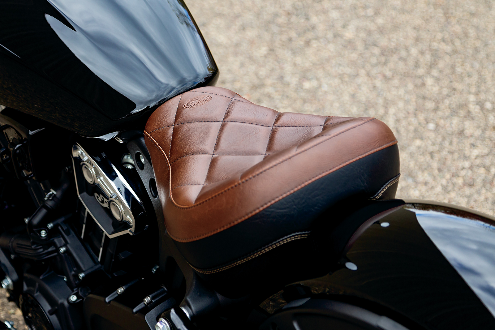 Mustang Touring Solo Seat For Indian Scout Bobber 2018-2024