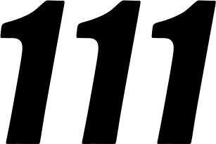 D'cor visuals SX Plate Number - #1 - Black - 4"