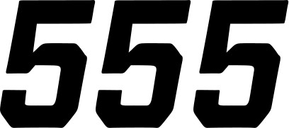 D'cor visuals Race Number Plate - #5 - Black - 4"