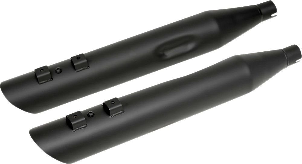 Drag specialties 4" Slashdown Slip-On Mufflers - Black Harley Davidson