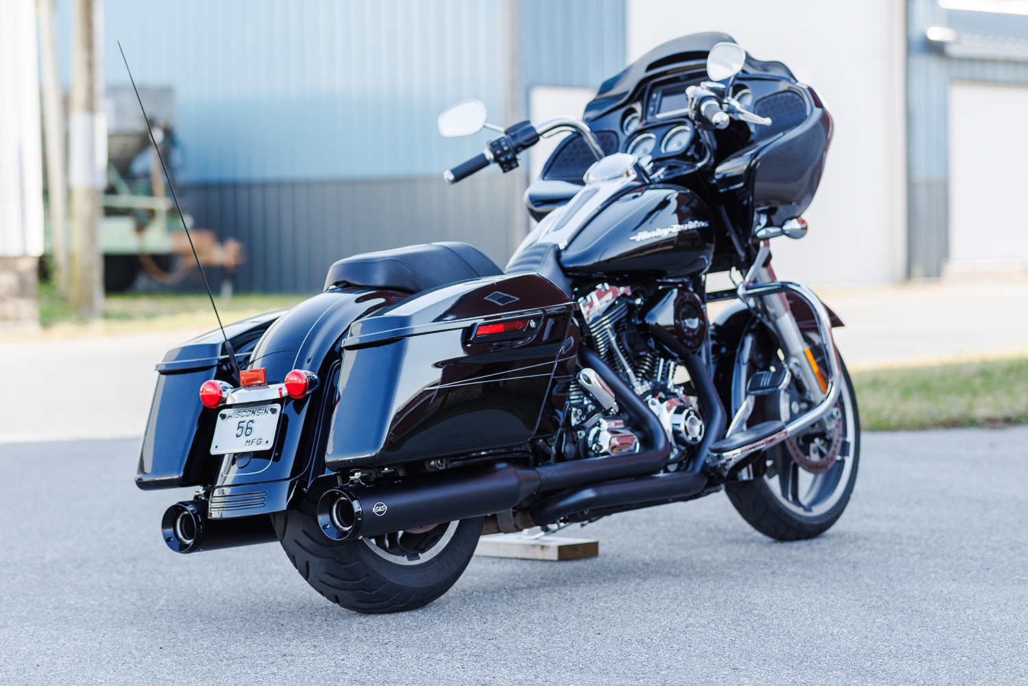 S&s cycle 4-1/2" GNX Slip-On Mufflers - Guardian Black Harley Davidson