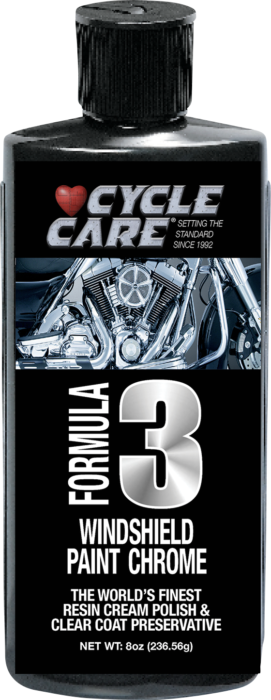 CYCLE CARE FORMULAS Formula 3 Windshield/Paint/Chrome Polish
