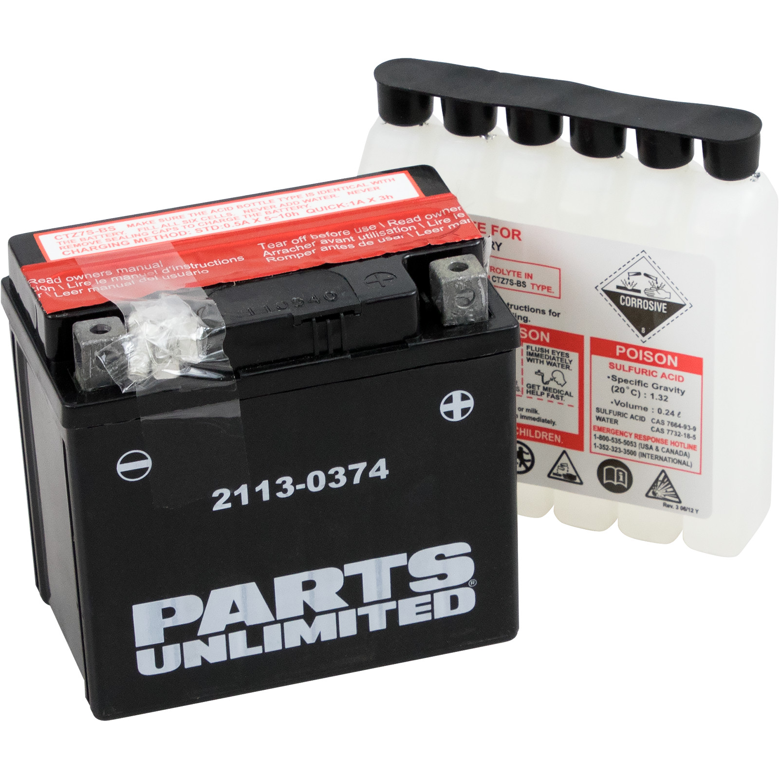 PARTS UNLIMITED AGM Maintenance-Free Battery