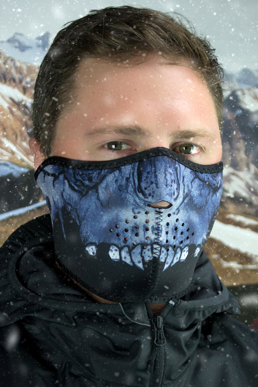 ZANheadgear Skull Neoprene Half Face Mask