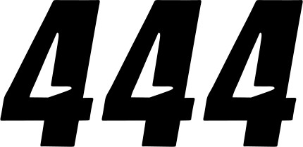 D'cor visuals Slash Number Plate - #4 - Black - 4"