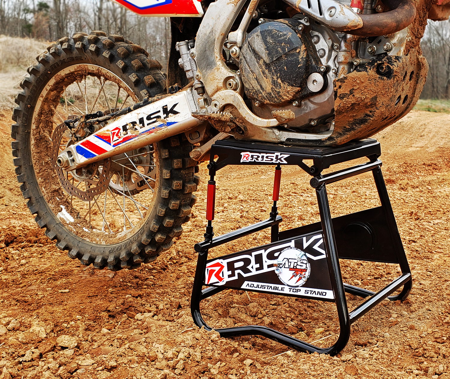 RISK RACING A.T.S. Adjustable Top Moto Stand - Magnetic