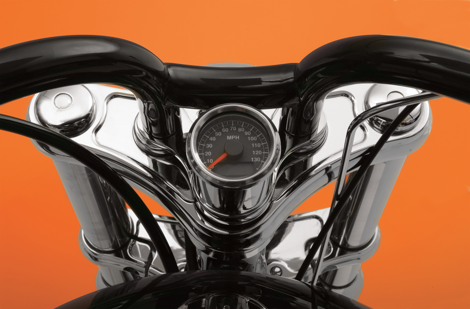 Drag specialties Programmable Mini Electronic Speedometer with Odometer/Tripmeter - 1.87" - Polished Harley Davidson