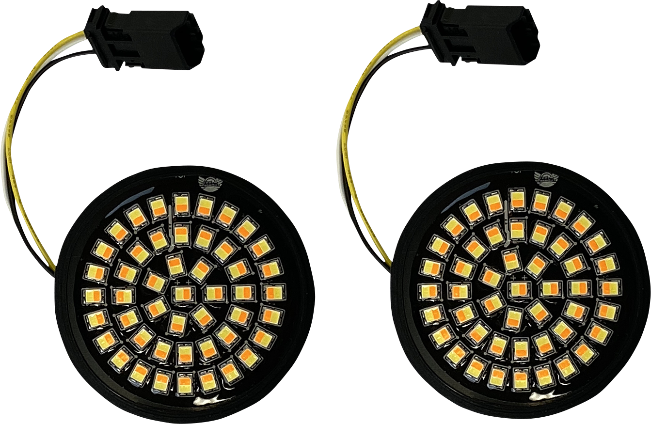 Genesis® 4 Solid Amber/White (Halo Free) LED Turn Signal Inserts for CVO™