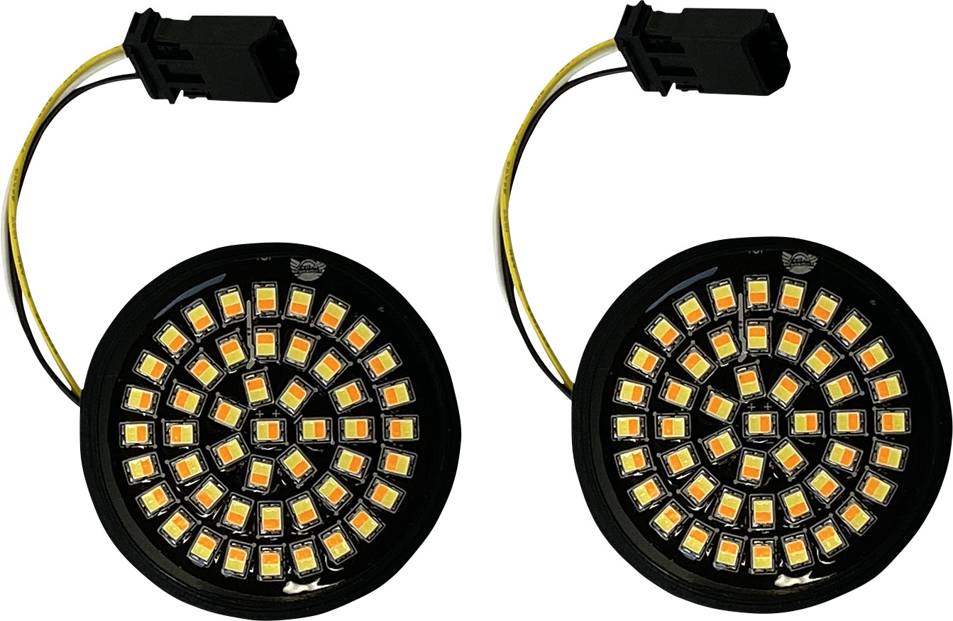 Genesis® 4 Solid Amber/White (Halo Free) LED Turn Signal Inserts for CVO™