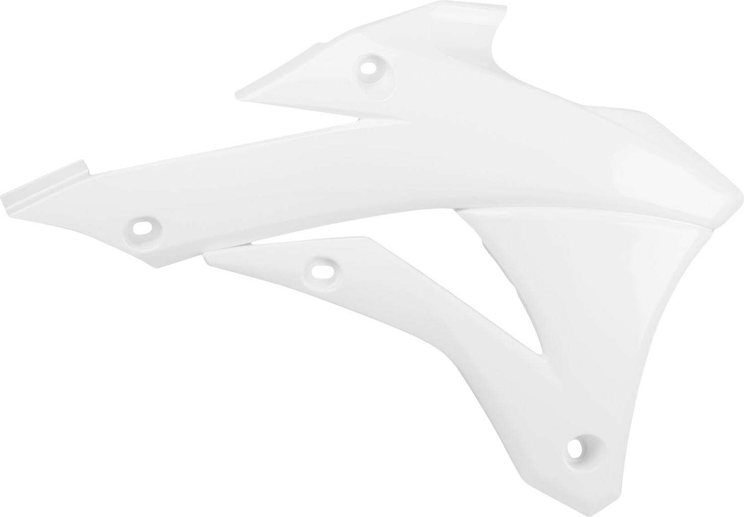 Polisport Radiator Cover - White - KX 85/100 2014-2021 Kawasaki KX85 / 2014-2021 Kawasaki KX100
