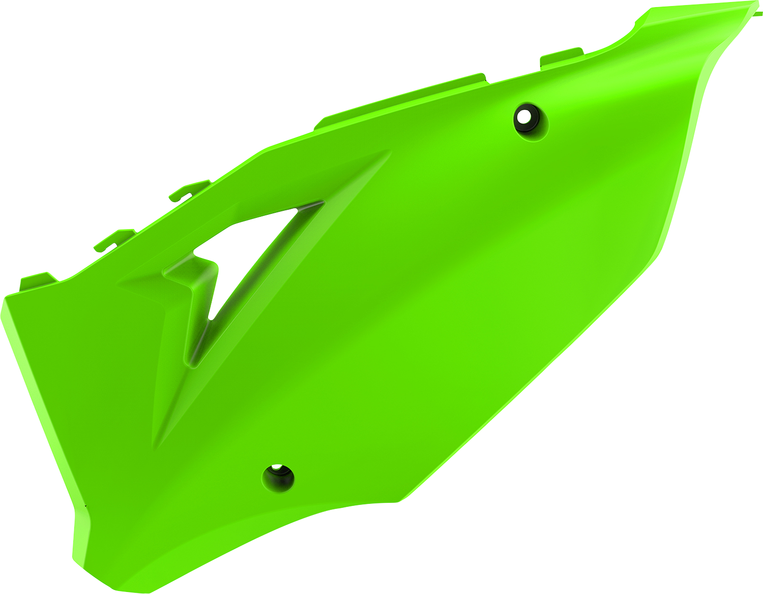 Polisport Side Panels - '20 KX 450 Restyle - Lime Green - KX125/250/450 Kawasaki