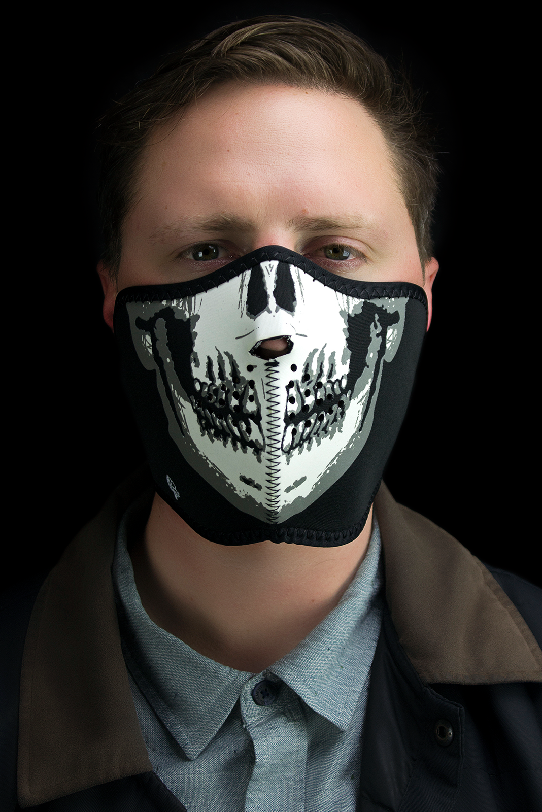 Zan headgear Neoprene Half Mask — Glow-in-the-Dark