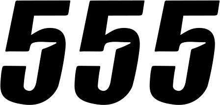 D'cor visuals Slash Number Plate - #5 - Black - 4"