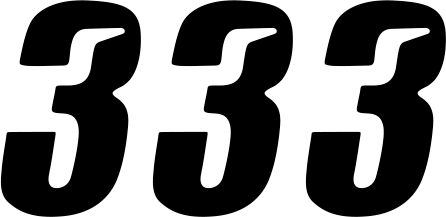 D'cor visuals Slash Number Plate - #3 - Black - 6"