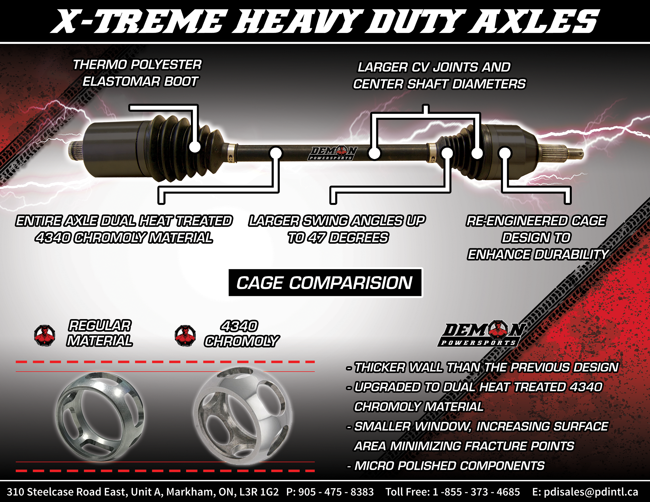 Demon Heavy-Duty X-Treme Axle Polaris