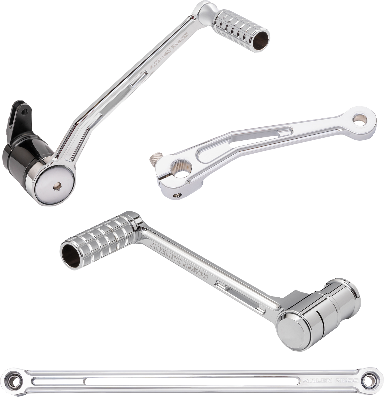 Arlen ness SpeedLiner Foot Control Kit w/ Toe Shifter - Solo - Chrome Harley Davidson