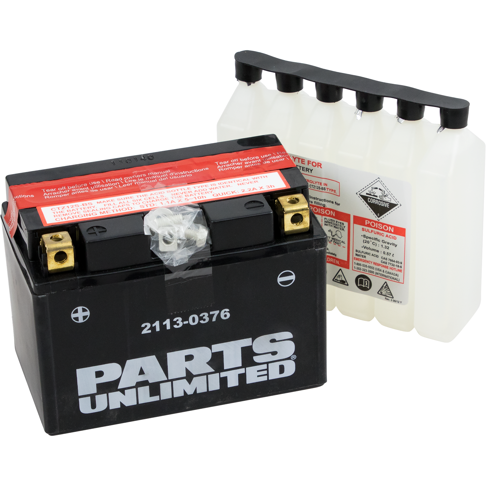 PARTS UNLIMITED AGM Maintenance-Free Battery