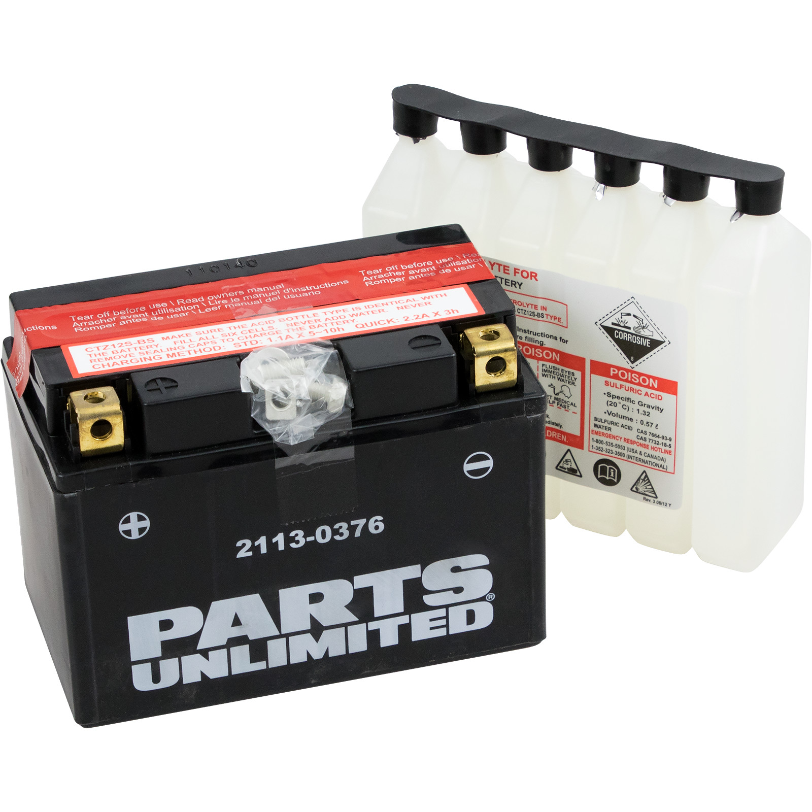 PARTS UNLIMITED AGM Maintenance-Free Battery