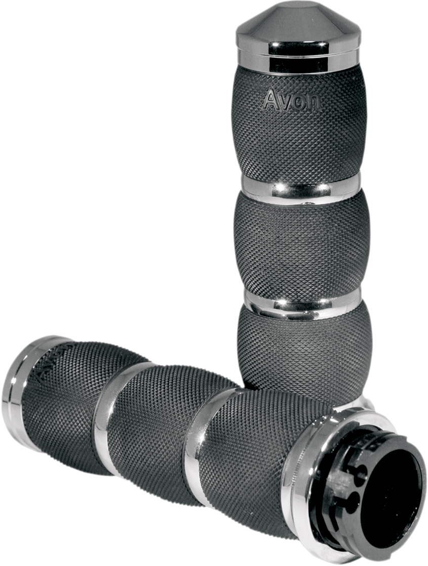 Avon grips 3-Ring Air Cushioned Grips - Chrome Harley Davidson