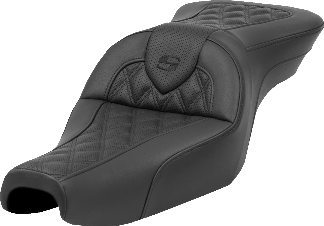 Saddlemen Roadsofa LS Lattice Stitch 2-Up Seat For Harley Sportster With 3.3 Gallon Tank 2004-2022