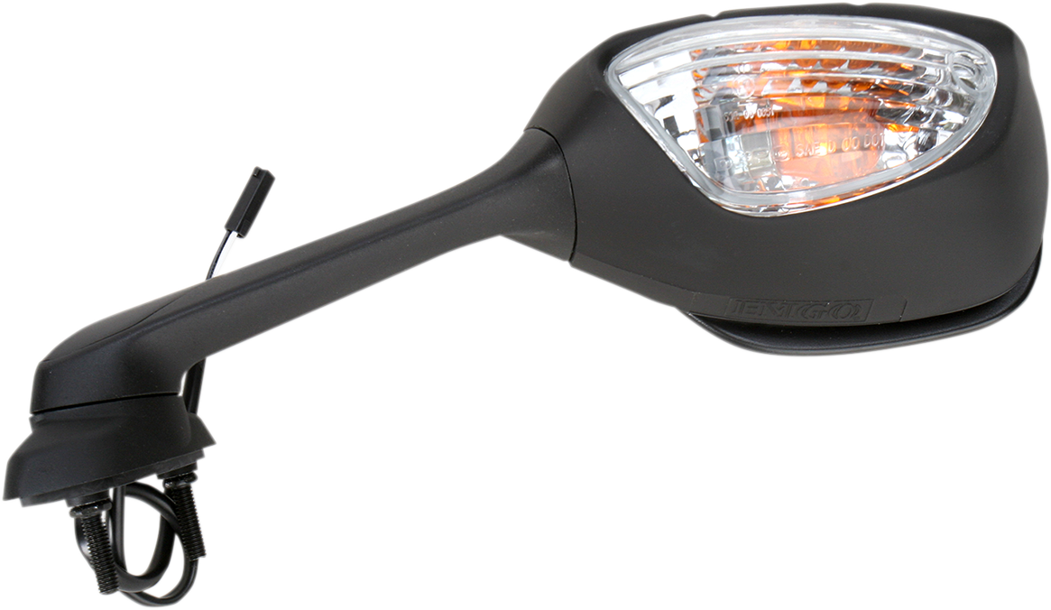 EMGO - 2055262 - Mirror - Side View W/Integrated Turn Signals - Oval - Black - Left image 1 of 5