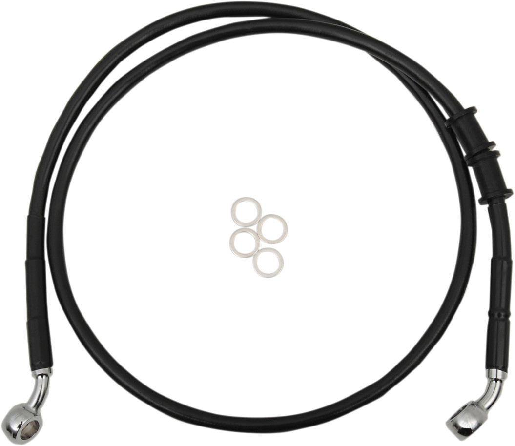Drag specialties Brake Line - Front - +8" - Black - XL 2014-2022 Harley Davidson XL883N Iron 883