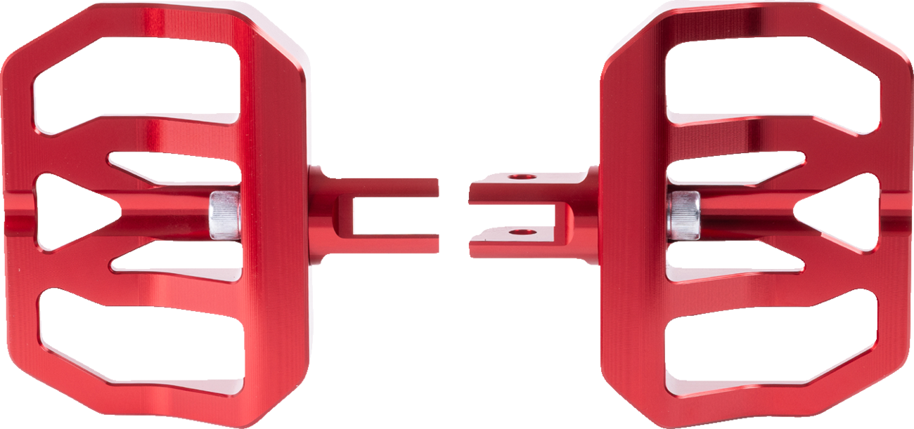 Thrashin supply co. Mini Aggressor Floorboards - Red - Front Harley Davidson