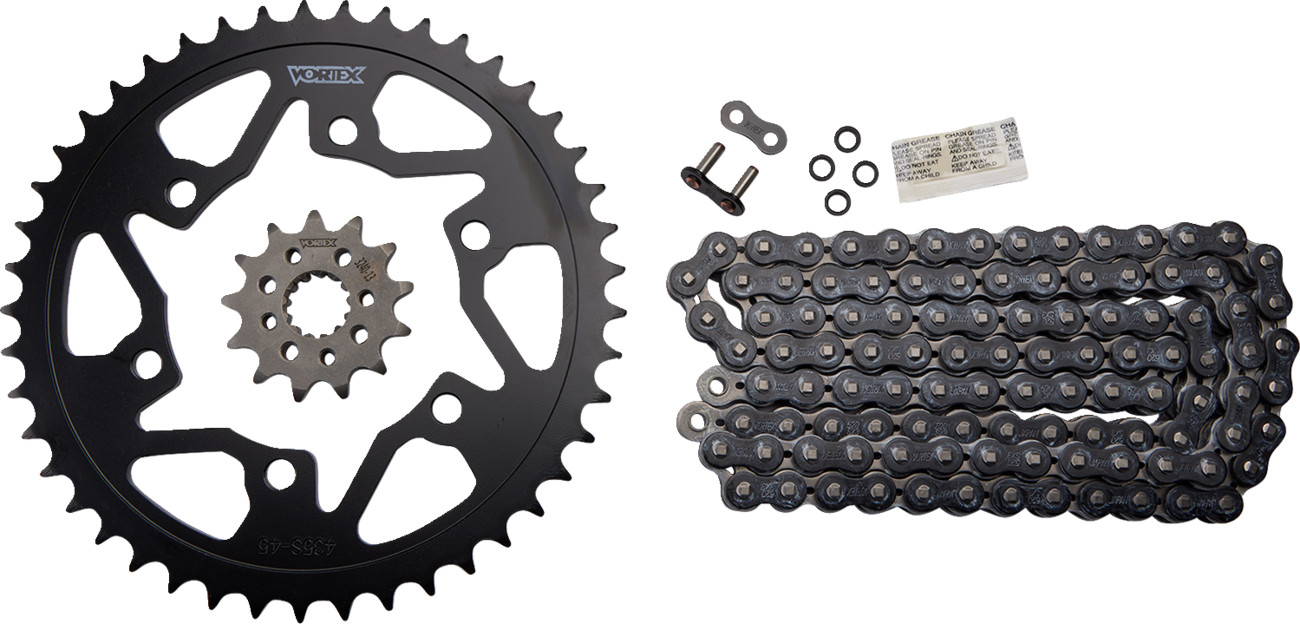 Vortex V3 HFR Quick Accel Chain And Sprocket Kit Kawasaki Ninja 300 2013-2026