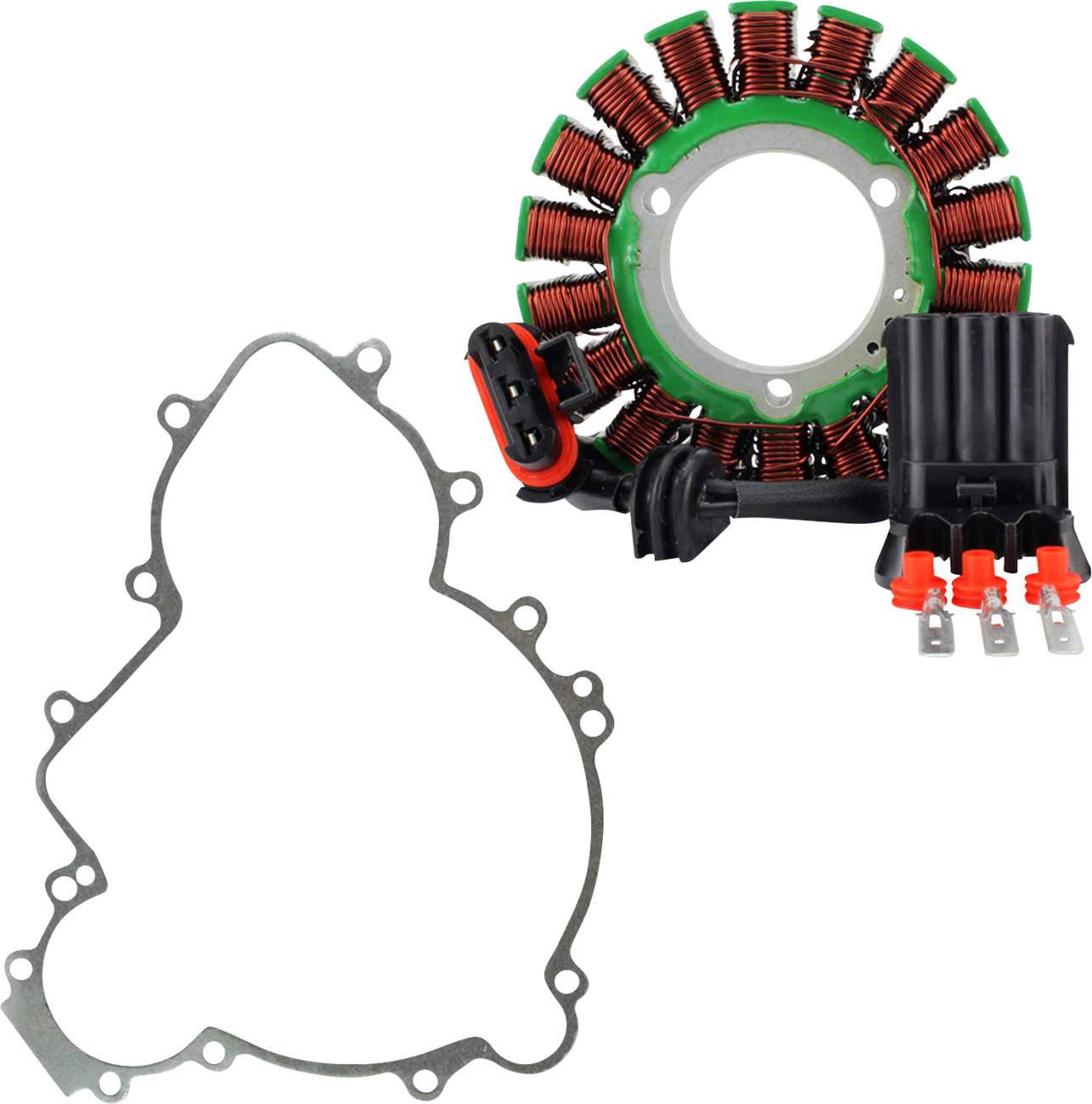 Rm stator Stator with Crankcase Cover Gasket - Polaris