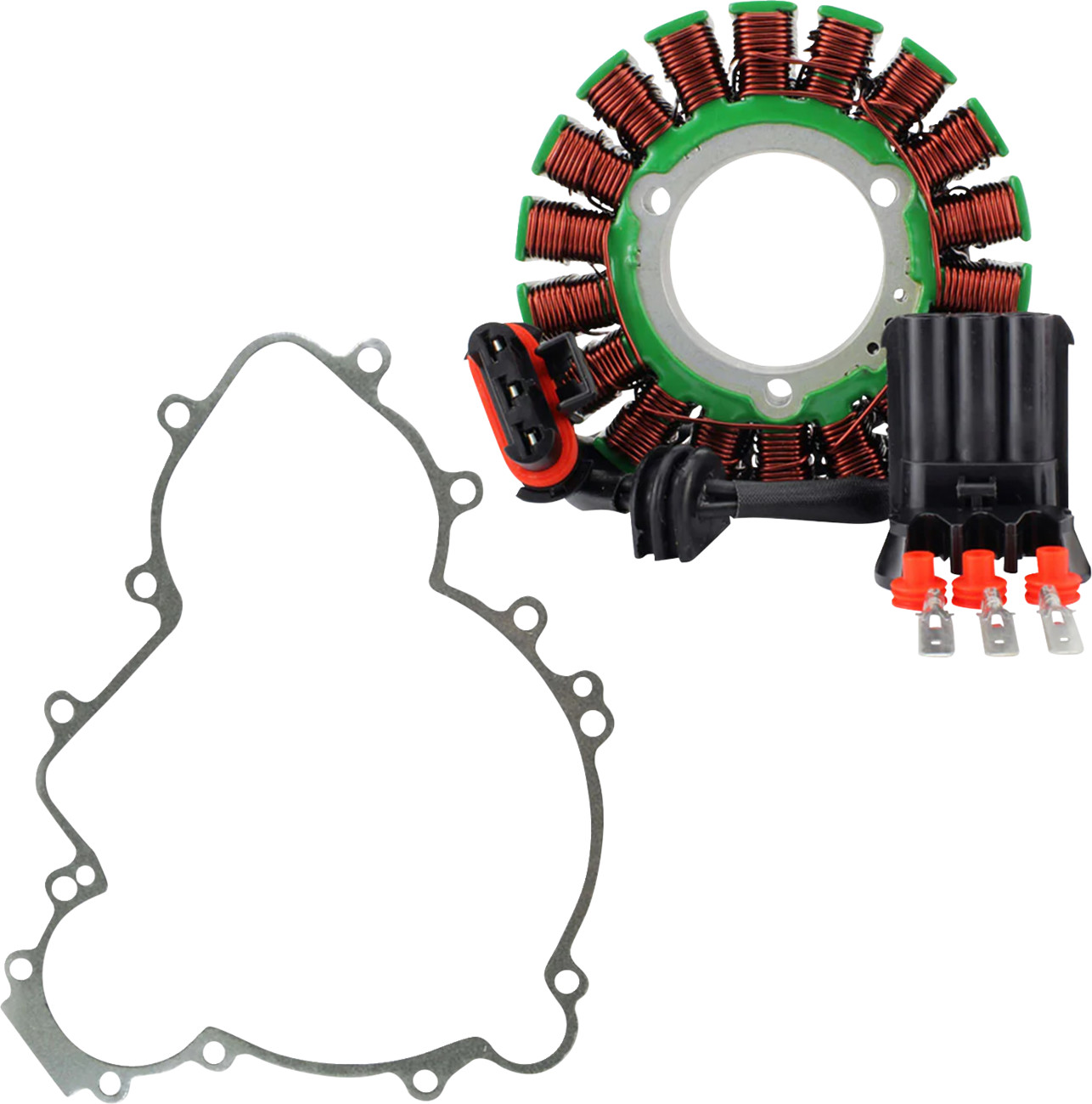 Rm stator Stator with Crankcase Cover Gasket - Polaris