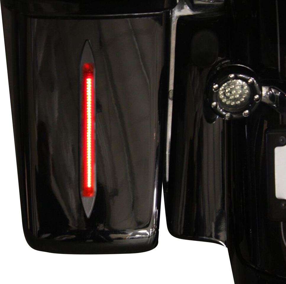 Custom Dynamics Black Red LED 8" Truflex Accent Light Kit For Harley