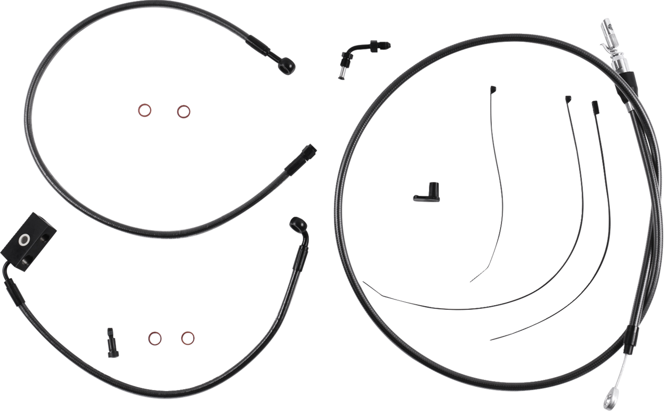 Magnum shielding Black Pearl™ Designer Handlebar Installation Kit - 8" - '18-'24 Softail Harley Davidson