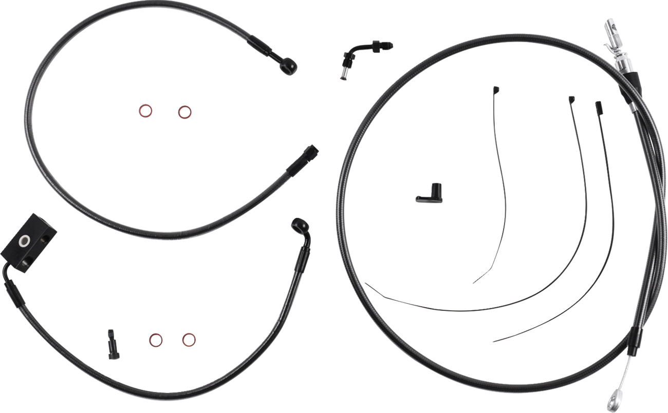 Magnum shielding Black Pearl™ Designer Handlebar Installation Kit - 8" - '18-'24 Softail Harley Davidson