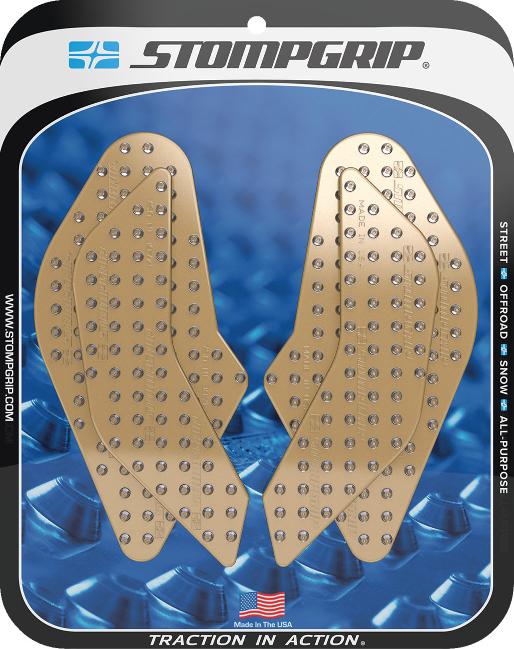 Stompgrip Traction Pad Tank Grips - Volcano - Clear - GSX-8R/S 2024-2025 Suzuki GSX-8R / 2024-2025 Suzuki GSX-8S