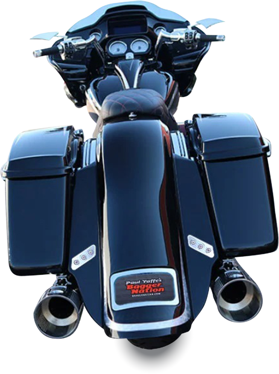 PAUL YAFFE BAGGER NATION Swoop Three Piece Stretched Rear Fender Kit With Side Panels and Thunder Pods