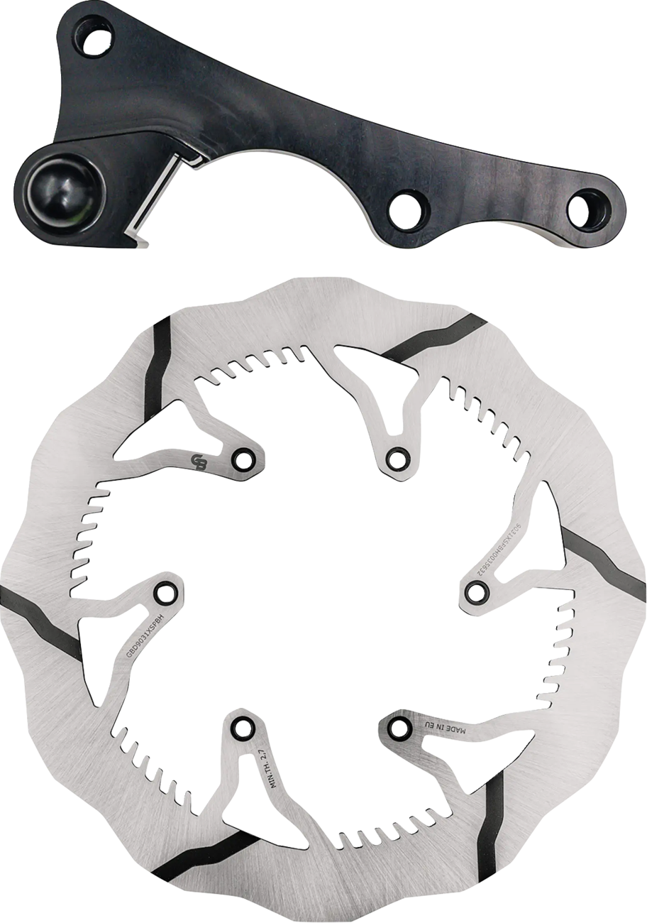 GBrakes 280mm Non Floating Wave Rotor Plus Bracket Kawasaki 250cc-450cc 2006-2026