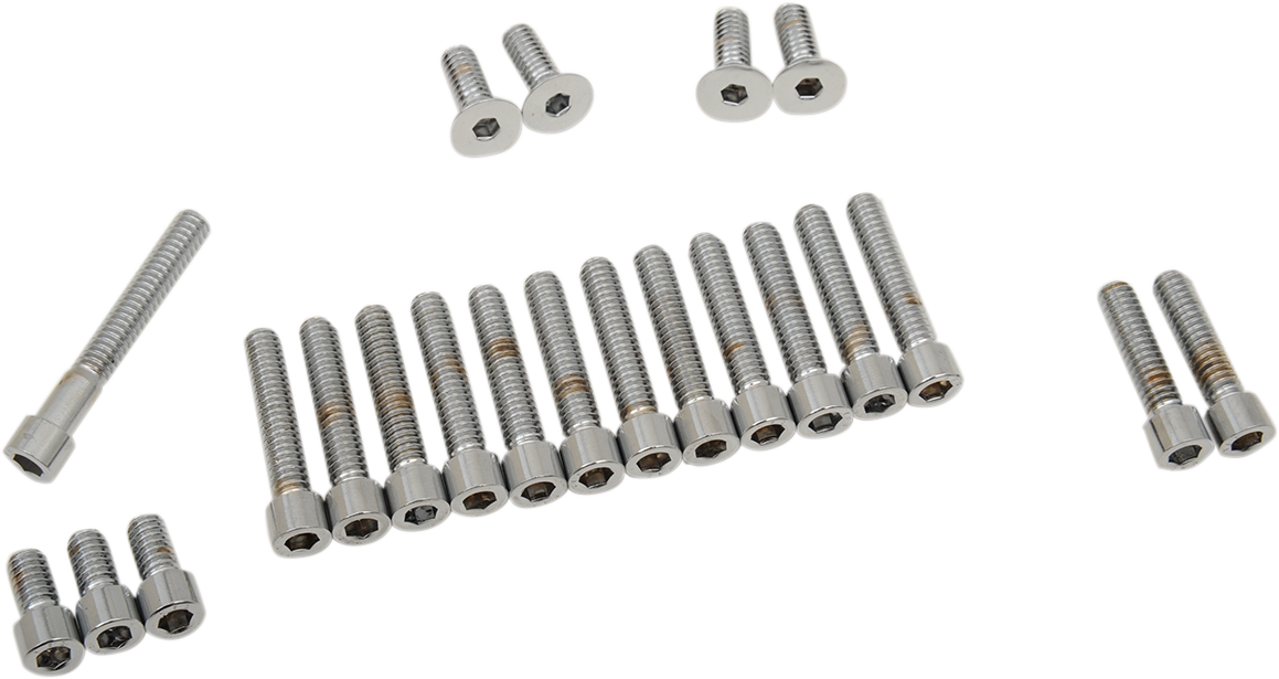 Drag Specialties Chrome Primary Cover Bolt Kit 70-84 Harley Dyna Touring Softail