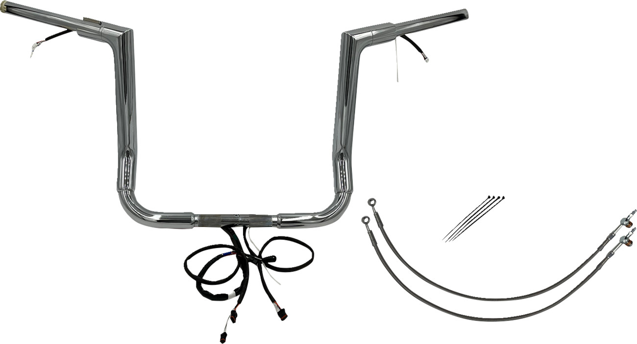 Fat Baggers Inc. 1 1/2" Wired Flat Top Handlebar Kit For Harley Touring 2014-2015