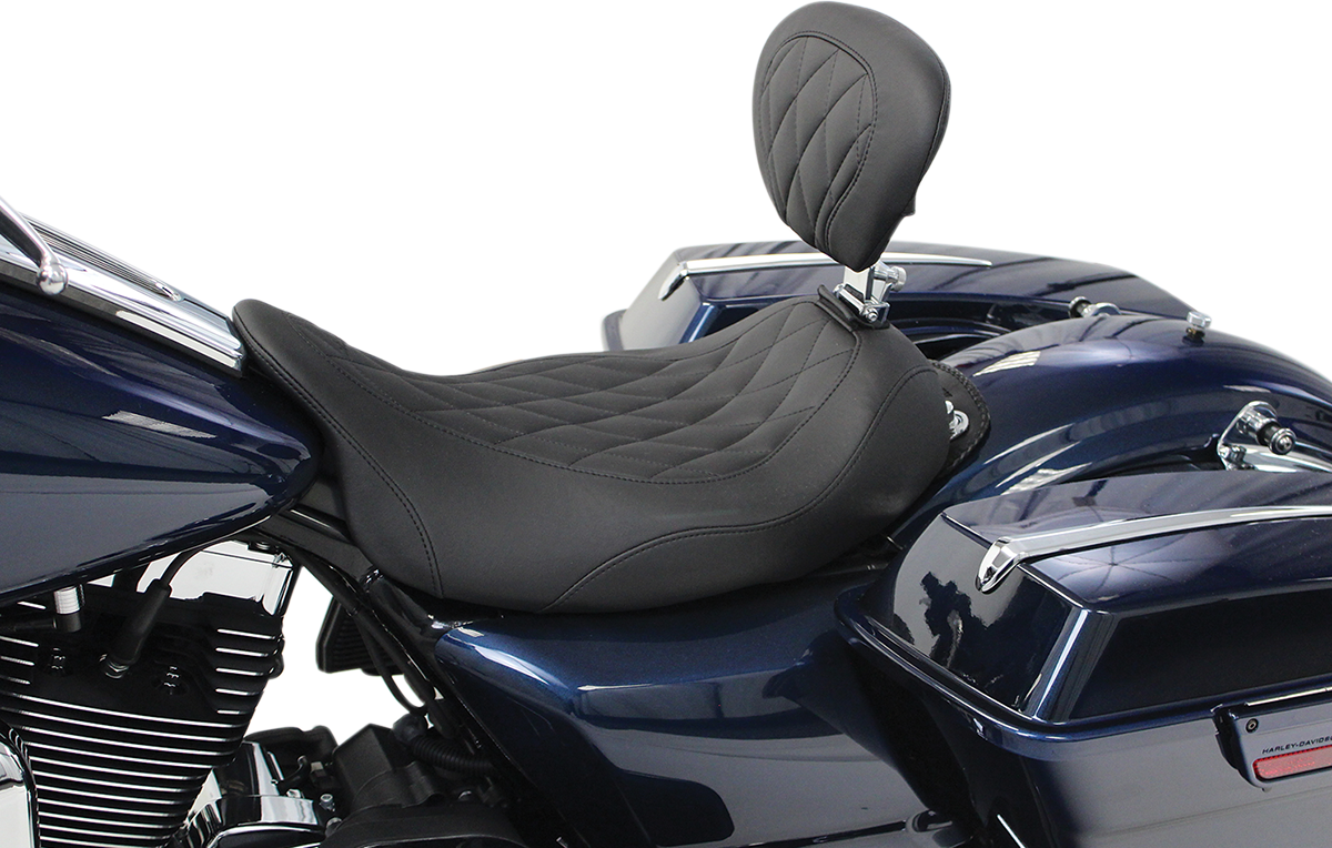 Mustang Tripper Solo & Backrest Motorcycle Seat 2008-2021 Harley
